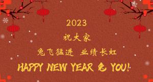 時間流逝的腳步，擋不住我們對過去的回望， 遠方未知的艱苦，奪不走我們對前程的向往。 2023，祝大家兔飛猛進  業(yè)績長虹！